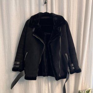 Gentle People Faux Suede Moto Jacket